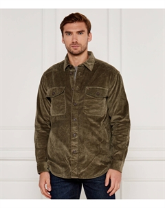 Рубашка Loose fit, оливково-зеленый Tommy hilfiger