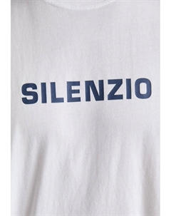 Футболка с принтом SILENZIO, белый Aspesi