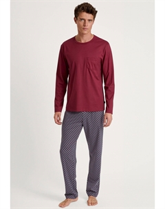 Пижамный комплект IMPRINT LANG, темно-красный Calida