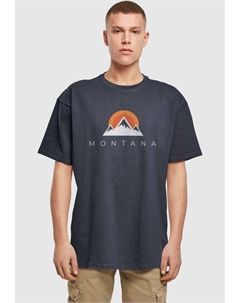 Футболка с принтом MONTANA X HEAVY OVERSIZE , синий Merchcode