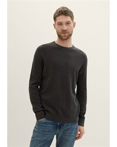 Джемпер STRUKTURIERTER RUNDHALS, цвет Mottled Dark Grey Tom tailor