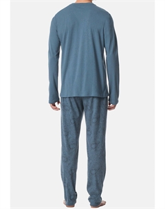Пижамный комплект FINE INTERLOCK, синий Schiesser