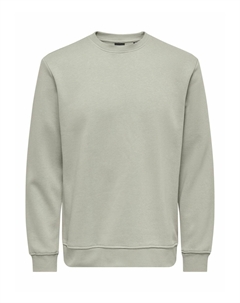 Толстовка NORMAL GESCHNITTEN RUNDHALSAUSSCHNITT , серебристый Only & sons