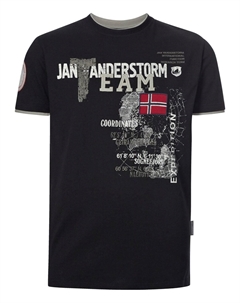 Футболка с принтом SÖLVE, черный Jan vanderstorm