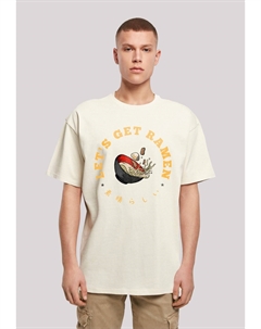 Футболка с принтом LETS GET RAMEN, песочный F4nt4stic
