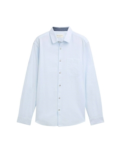 Рубашка STRUKTURIERTES MIT BRUSTTASCHE, синий Tom tailor