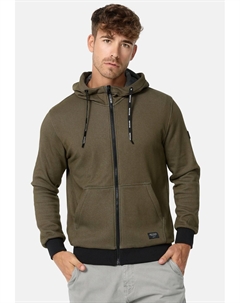 Толстовка на молнии, темно-зеленый Indicode jeans