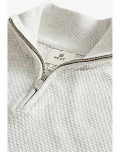 Джемпер PREMIUM ZIP NECK, бежевый Next