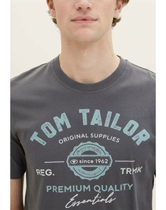 Футболка с принтом LOGO 2 PACK, серый Tom tailor