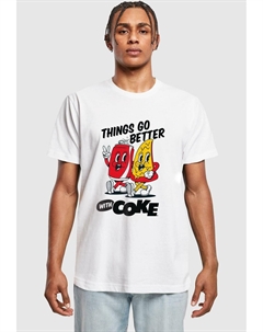 Футболка с принтом THINGS GO BETTER WITH COKE, белый Merchcode
