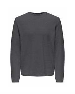 Джемпер NORMAL GESCHNITTEN RUNDHALSAUSSCHNITT, серый Only & sons