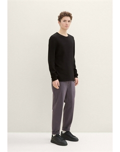 Джемпер STRUKTURIERTER  DENIM, черный Tom tailor