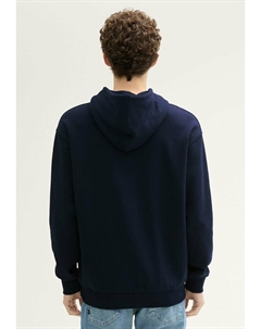 Толстовка с капюшоном MIT LOGOSTICKEREI DENIM, темно-синий Tom tailor