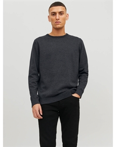 Пуловер Dünner Langarm Strick Basic JJEBASIC, темно серый Jack & jones