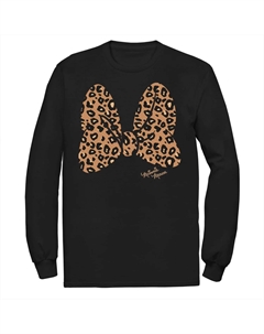 Мужская футболка с леопардовым принтом и бантом Disney's Minnie Mouse Licensed character