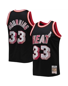 Мужская майка Alonzo Mourning Black Miami Heat 1996-97 Hardwood Classics NBA в честь 75-летия Diamond Swingman Mitchell and ness
