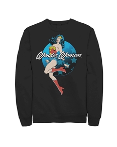 Мужской флисовый пуловер с рисунком DC Comics Wonder Woman Circle Stars Portrait Licensed character