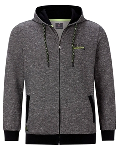 Толстовка с капюшоном на молнии Zip-Up Hoodie Rumolt, цвет black/mottled black Jan vanderstorm