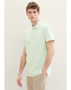 Рубашка поло MIT LOGO, светло-зеленый Tom tailor