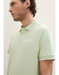 Рубашка поло MIT LOGOPRINT, светло-зеленый Tom tailor