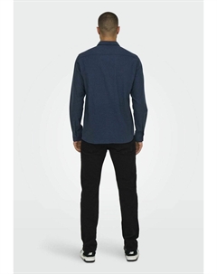 Рубашка NORMAL GESCHNITTEN KRAGEN, темно-синий Only & sons