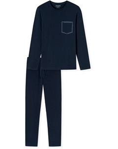 Пижамный комплект SET, темно-синий Schiesser