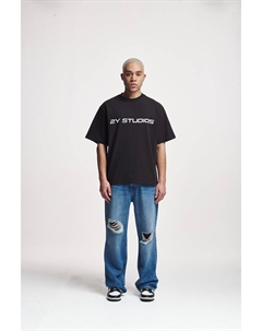 Джинсы свободного кроя ANDUIN RIPPED BAGGY, синий деним 2y studios