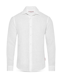 Рубашка на пуговицах с принтом Giles Linen Orlebar brown