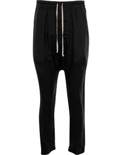 Брюки Drawstring Long 'Black', черный Rick owens