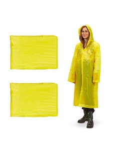 Дождевик 2 x Regenmantel, желтый Relaxdays