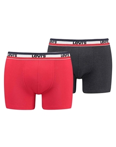 Боксеры Levi´s Boxershort 2 шт, цвет Rot/Dunkelgrau Levi's®