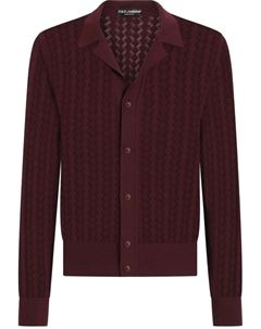 Кардиган зигзагообразной вязки, красный Dolce&gabbana