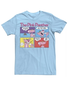 Мужская футболка с вставками в виде комиксов «Розовая пантера» Licensed character