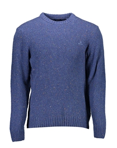 Синий шерстяной мужской свитер Gant
