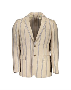 Бежевый льняной мужской пиджак Gant