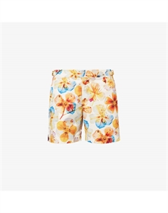 Шорты для плавания Bulldog oshibana с цветочным узором, белый Orlebar brown