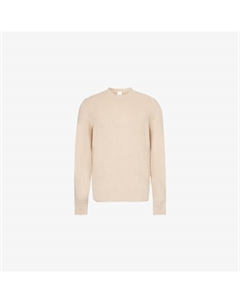 Джемпер с круглым вырезом и длинными рукавами из шерсти и кашемира, коричневый Eleventy