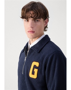 Флисовый джемпер GRAPHIC HALF ZIP, темно-синий Gant