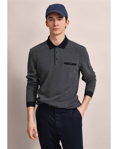 Рубашка поло LONG SLEEVE, светло-серый Bugatti