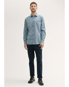 Рубашка STRUKTURIERTES MIT BRUSTTASCHE, светло-голубой Tom tailor