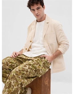 Блейзер прямой, бежевый Gap