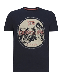 Футболка с принтом BENYAMIN, темно-синий Jan vanderstorm