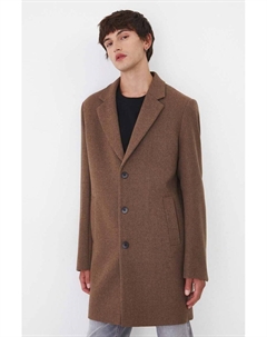 Плащ с добавлением шерсти, коричневый Medicine