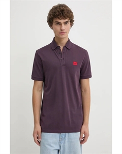 Рубашка-поло из хлопка, фиолетовый Hugo