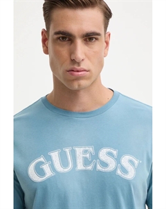Футболка из хлопка, бирюзовый Guess