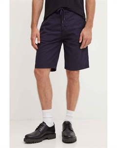 Шорты из смесового льна, темно-синий Guess
