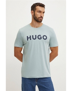 Хлопковая футболка, зеленый Hugo
