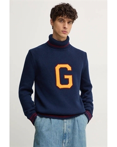 Свитер из смесовой шерсти, темно-синий Gant