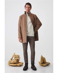 Плащ с добавлением шерсти, коричневый Medicine
