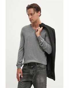 Шерстяной свитер, серый Hugo